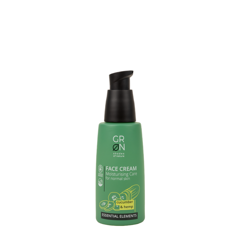 GRN GRN [GRÜN] Gesichtscreme Feuchtigkeitsspendende Pflege Bio-Hanf & Bio-Gurke - Essential Elements - Produktbild