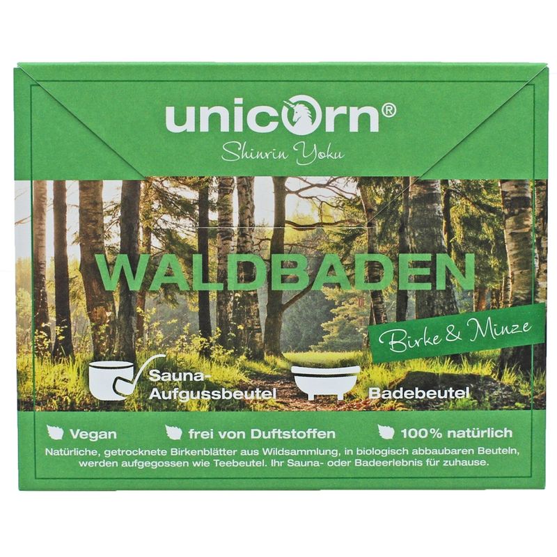 Unicorn unicorn® Shinrin Yoku - Waldbaden für zu Hause - Aufgussbeutel, Birke & Minze, 2x 5g - Produktbild