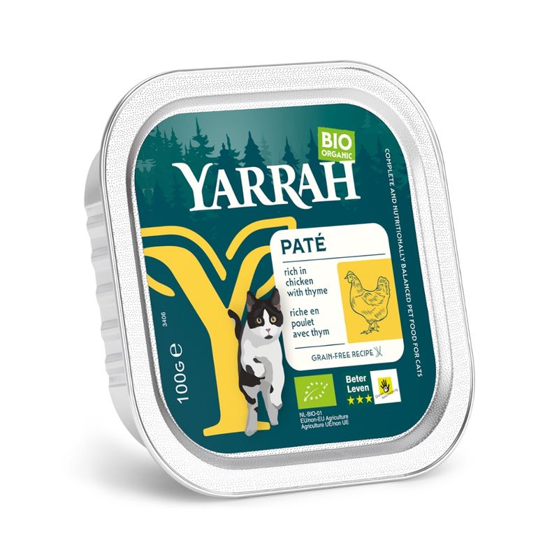 Yarrah Organic Petfood Yarrah Bio Katze Schale Pastete getreidefrei Huhn - Produktbild