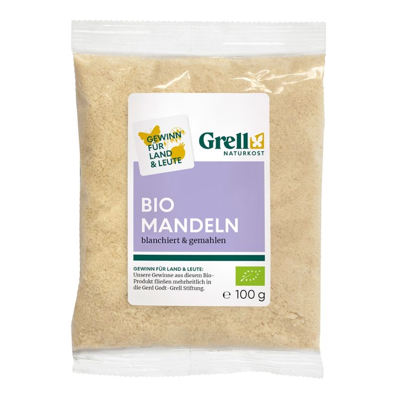 Grell Naturkost Mandeln blanchiert & gemahlen - Produktbild