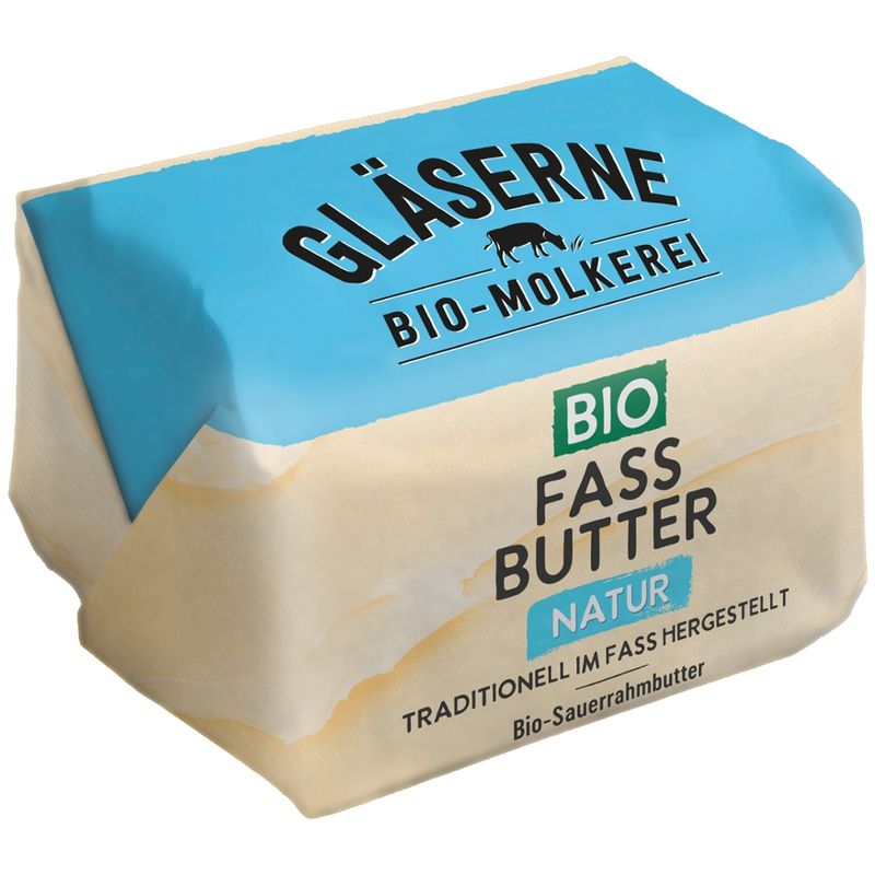 Gläserne Molkerei GM Bio Fassbutter natur, Sauerrahm 250g - Produktbild