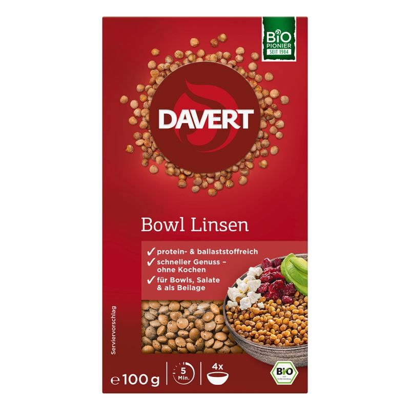 Davert Bowl Linse Instant 100g - Produktbild