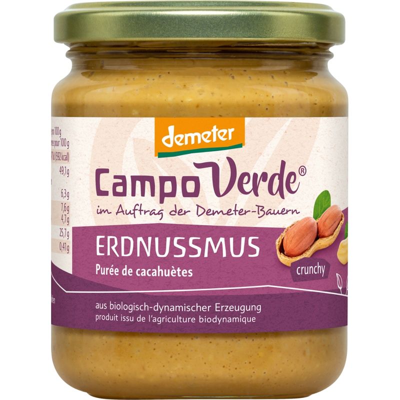Campo Verde CV demeter Erdnussmus crunchy 250g - Produktbild