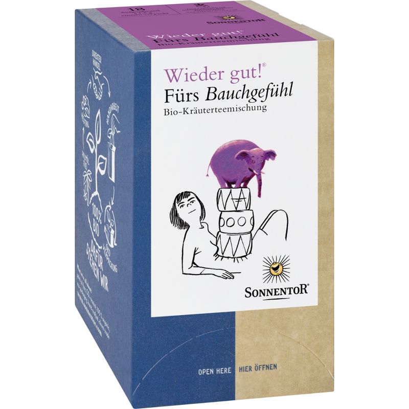 Sonnentor Fürs Bauchgefühl® Tee Wieder gut!®, Doppelkammerbeutel - Produktbild