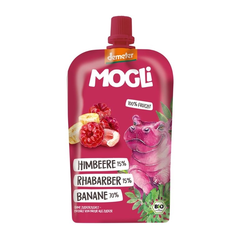 Mogli Quetschie  Himbeere-Rhabarber - Produktbild