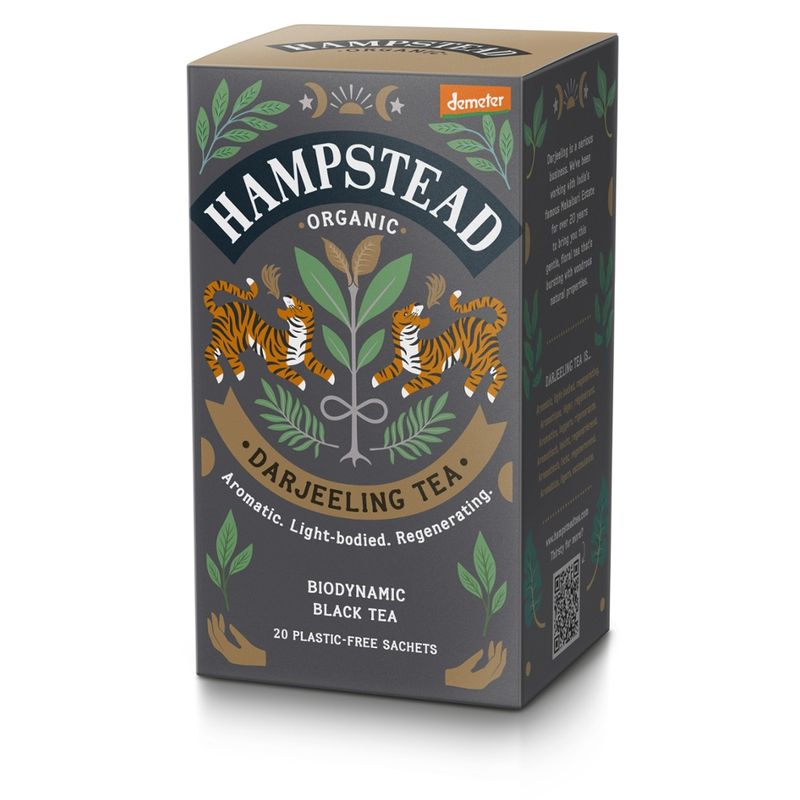 Hampstead Organic  Hampstead Demeter Organic Darjeeling  tea bags in plastic free packaging - Produktbild