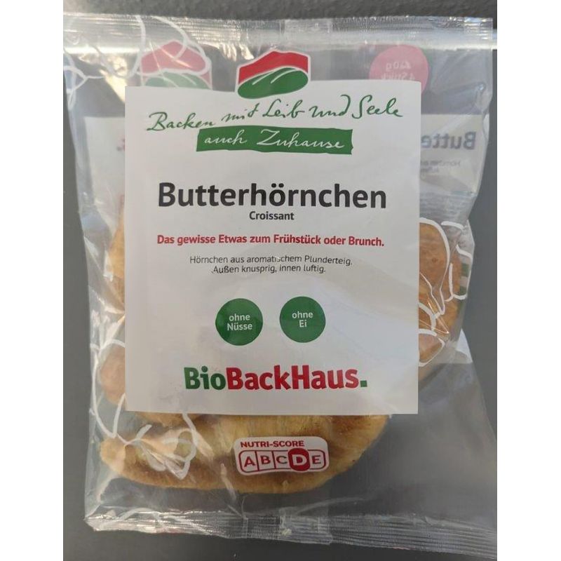 BioBackHaus  Halbgebackene Butterhörnchen - Produktbild