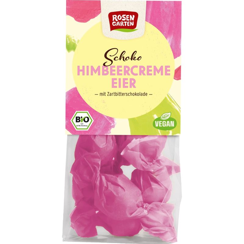 Rosengarten Zartbitter-Schoko-Eier mit Himbeercreme gefüllt - Produktbild