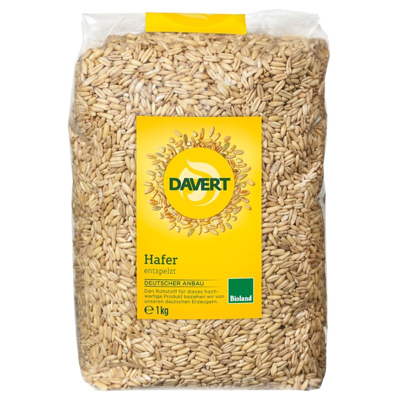 Davert Hafer entspelzt Bioland, 1kg - Produktbild
