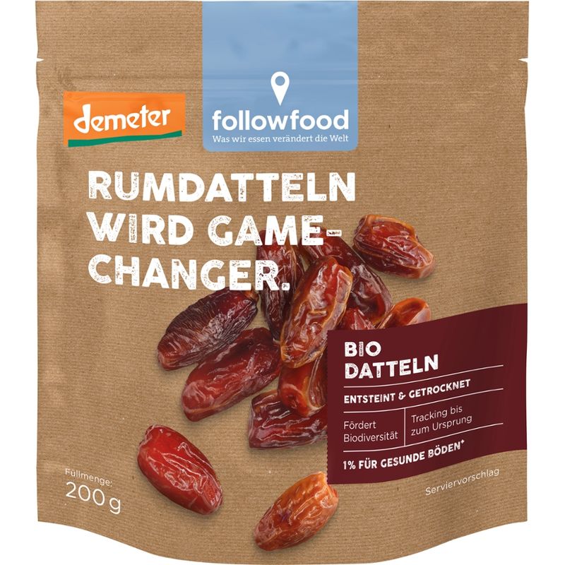 followfood Bio Datteln entsteint, getrocknet - Produktbild