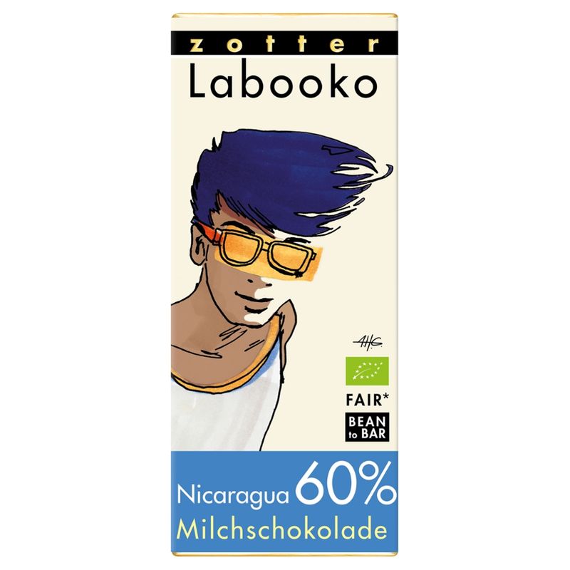 Zotter Schokolade Labooko - 60% NICARAGUA Milch - Produktbild