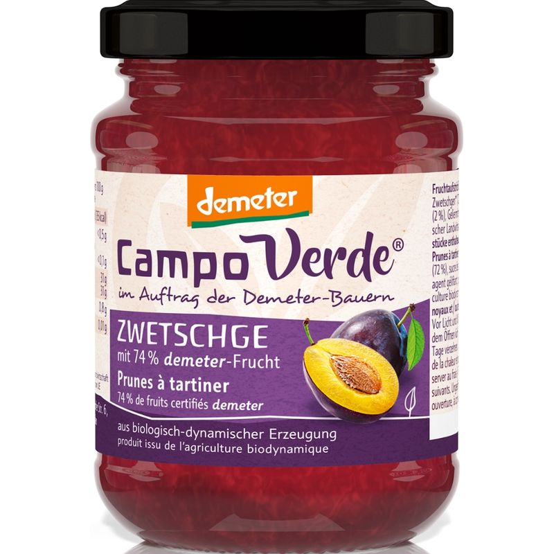 Campo Verde CV demeter Fruchtaufstrich Zwetschge  200g - Produktbild