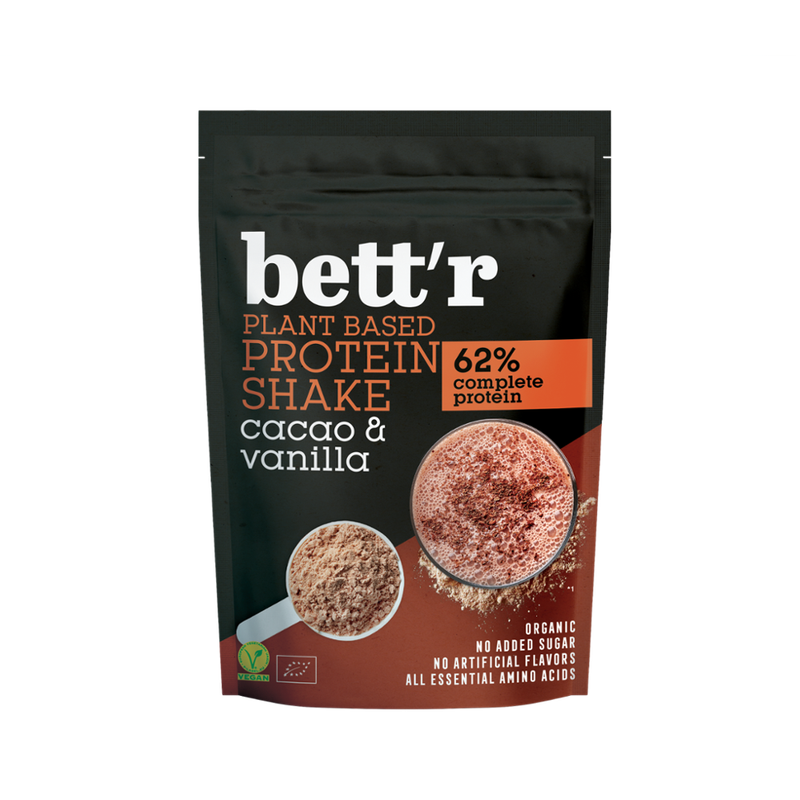 Bett'r Bett`r Protein Shake Cacao and Vanilla 500g, vegan, glutenfrei - Produktbild