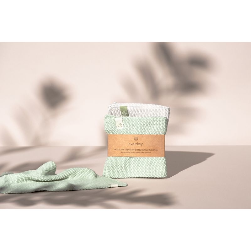 everdrop Everdrop Strickspültuch Set (2 Stück) aus GOTS zertifizierter Baumwolle - Produktbild