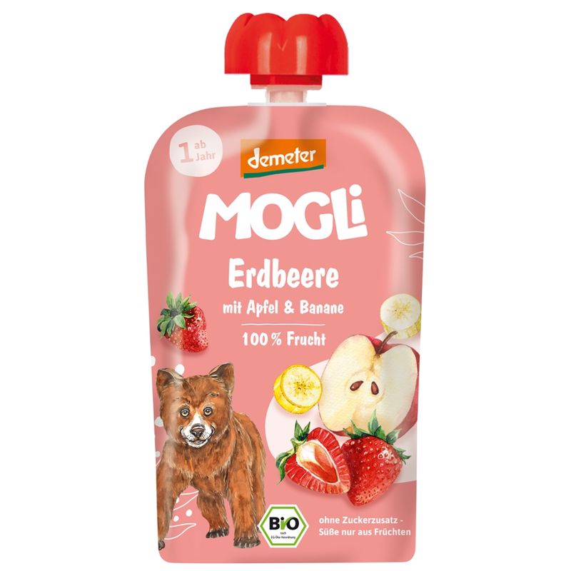 Mogli Bio-Quetschie Erdbeere - Produktbild