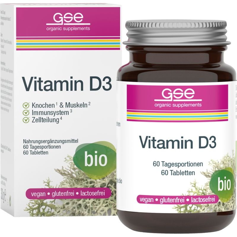 GSE  Vitamin D3 Compact (Bio), 60 Tabletten à 500 mg - Produktbild