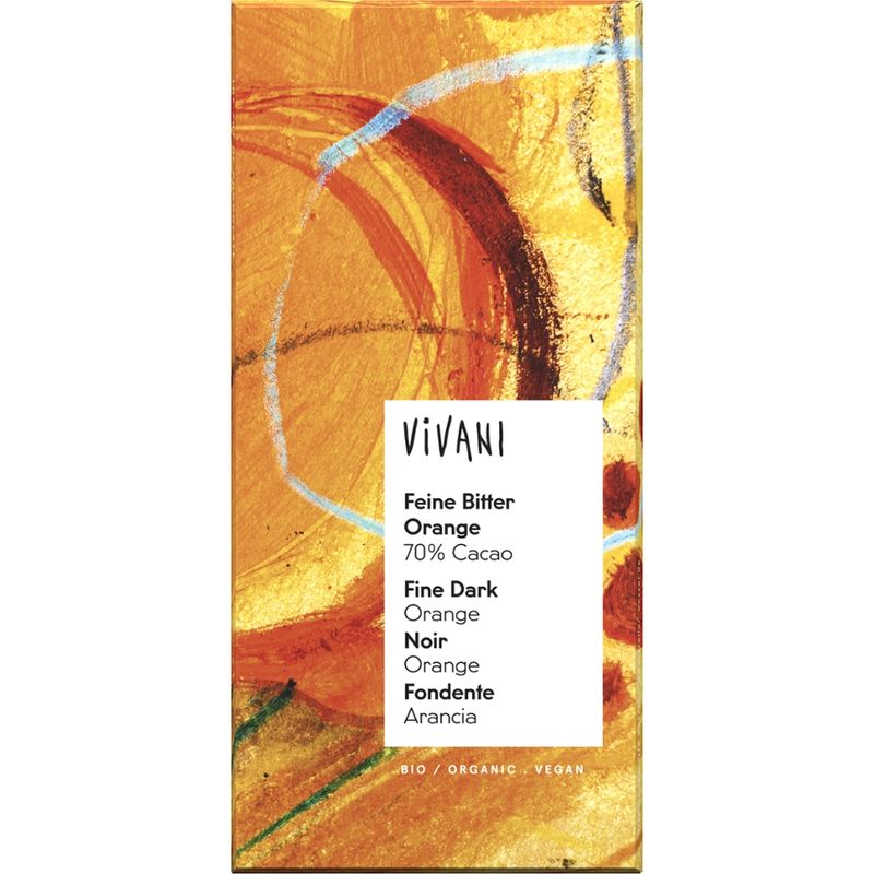 Vivani Feine Bitter Orange Schokolade 70% Cacao - Produktbild