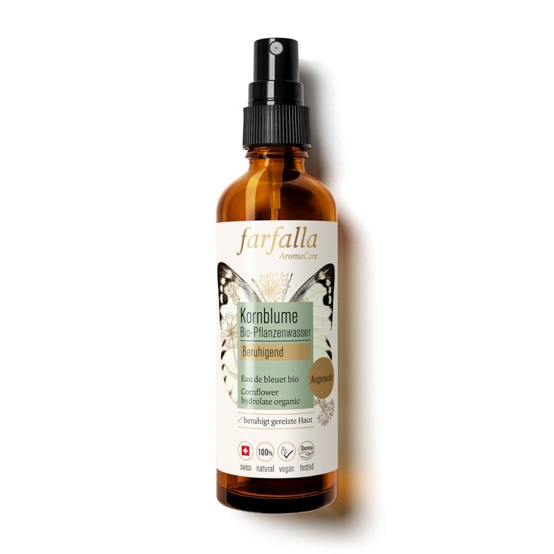 farfalla Kornblume, Bio-Pflanzenwasser, 75ml, beruhigend - Produktbild