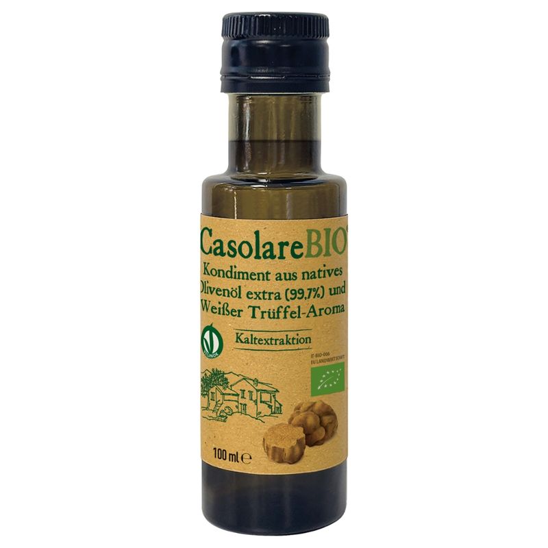 CasolareBio Kondiment aus natives Olivenöl extra und Weisser Trüffel-Aroma100ml - Produktbild