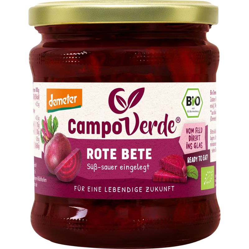 Campo Verde Demeter Rote Beete 330g - Produktbild