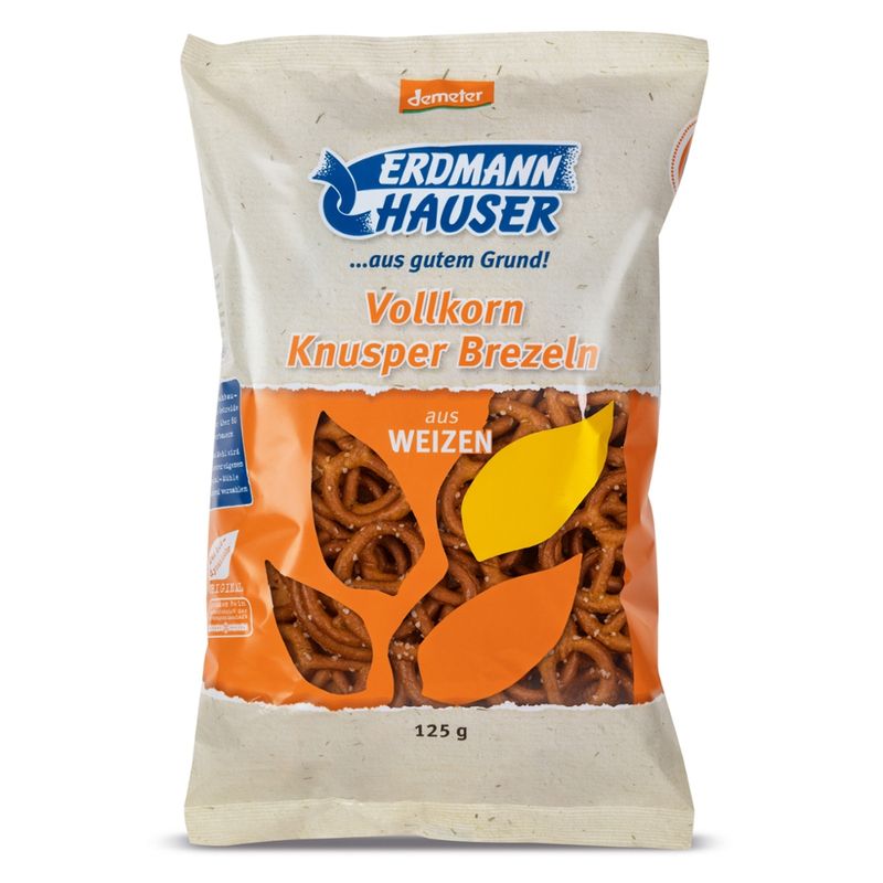 ErdmannHAUSER Getreideprodukte ErdmannHAUSER demeter Vollkorn Knusper Brezeln aus Weizen - Produktbild