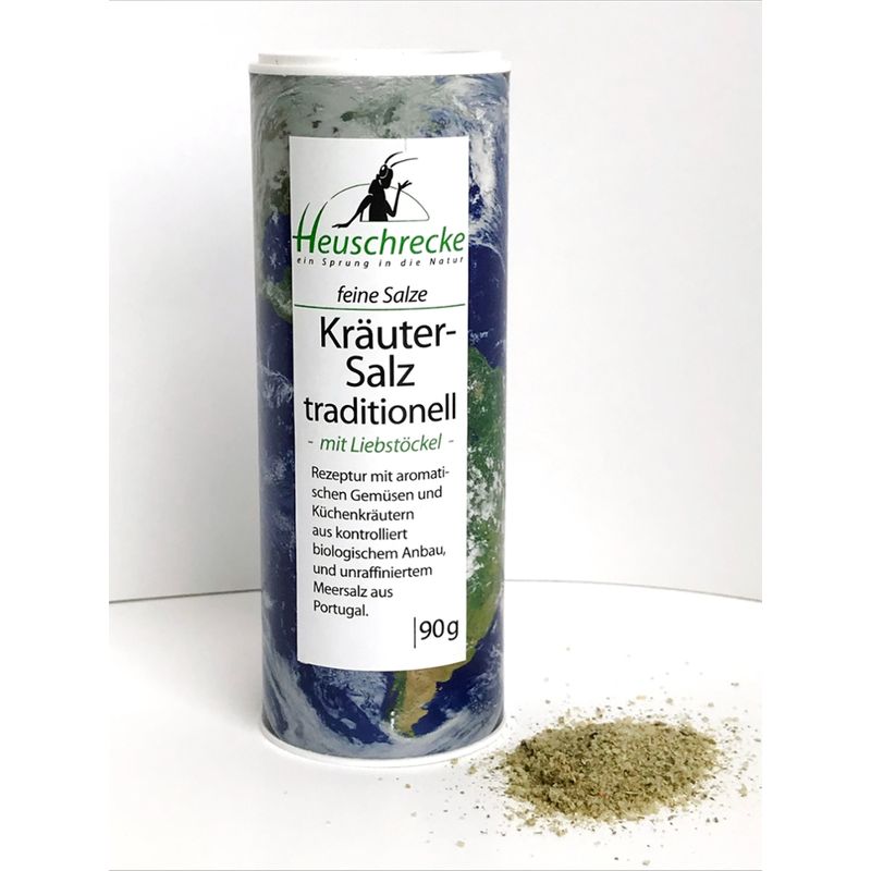 Heuschrecke Kräutersalz traditionell, kbA, Dose - Produktbild