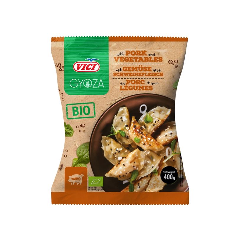 VICI BIO-Teigtaschen mit schweinefleisch- und gemüsehaltiger Füllung, tiefgefroren, 6 x 400 g - Produktbild