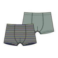 Jungen-Pants, 2er-Pack, D049 striped/iceberg green - Produktbild