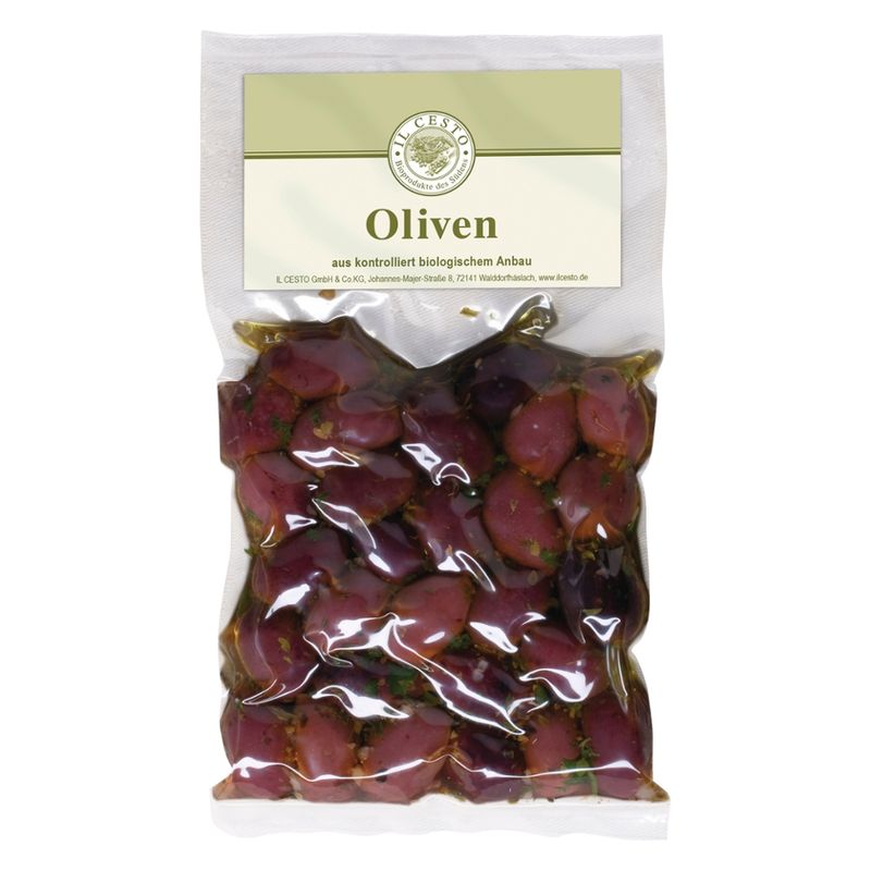 Il Cesto Griech. Kalamata-Oliven mariniert entsteint - Produktbild