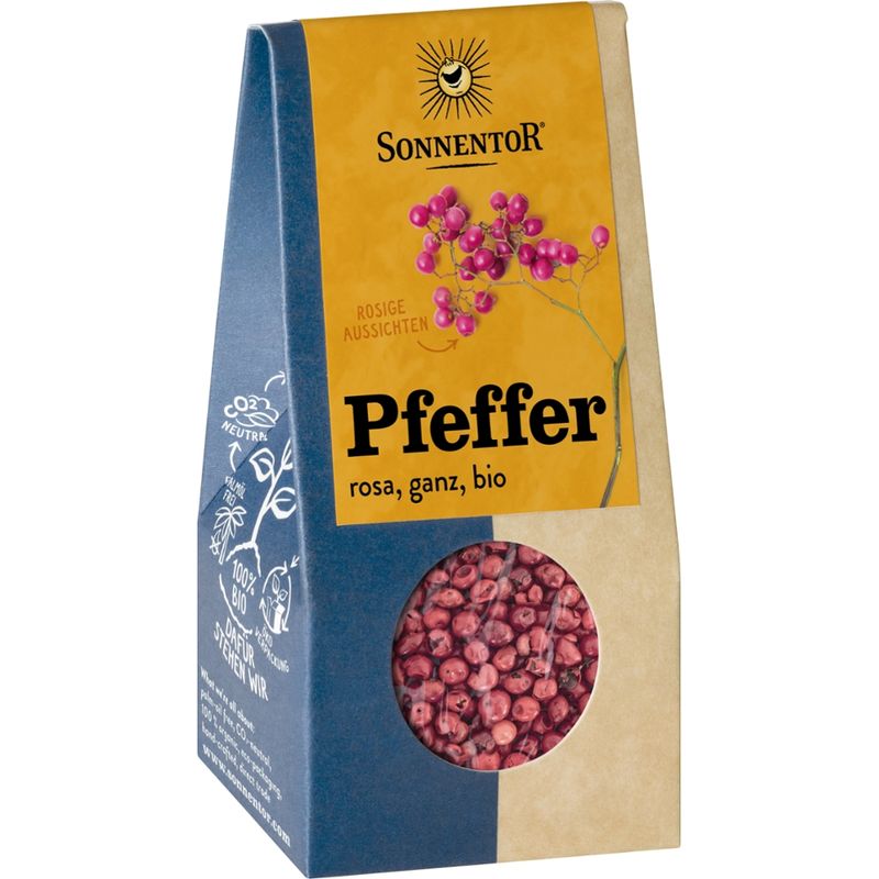 Sonnentor Pfeffer rosa ganz, Packung - Produktbild