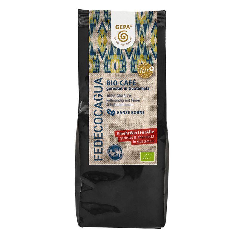 GEPA - The Fair Trade Company Bio Café Fedecocagua, Bohne; geröstet und verpackt in Guatemala - Produktbild