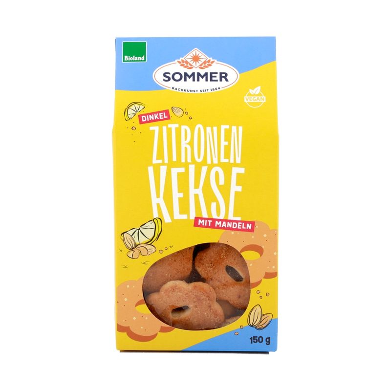 SOMMER BACKKUNST SEIT 1864 Zitronen Kekse mit Mandeln & einem Hauch Zitrone - Produktbild