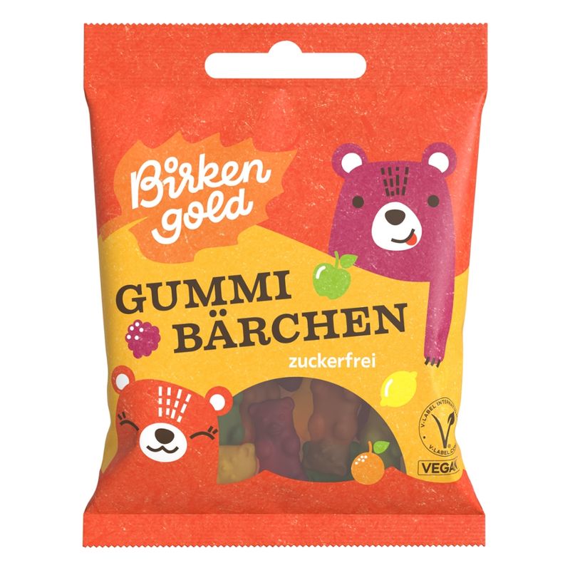 Birkengold Birkengold Gummibärchen ohne Gelatine - zuckerfrei - Produktbild