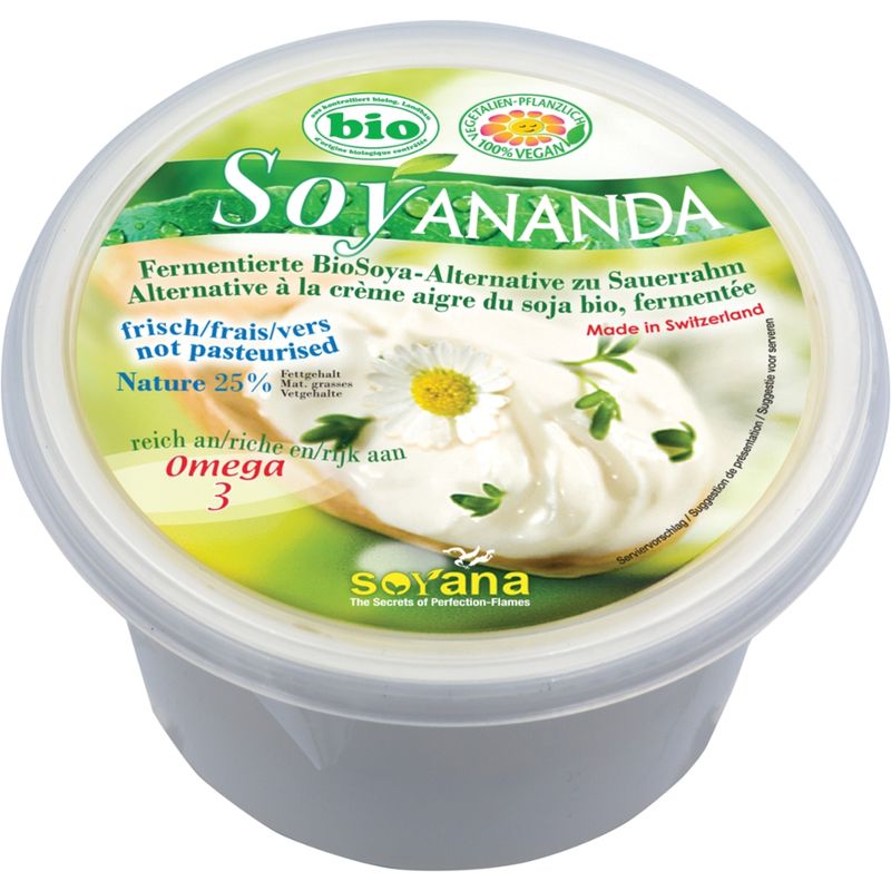 Soyana Soyananda Sauerrahm - vegane Alternative zu Sauerrahm aus fermentiertem BioSoya. - Produktbild