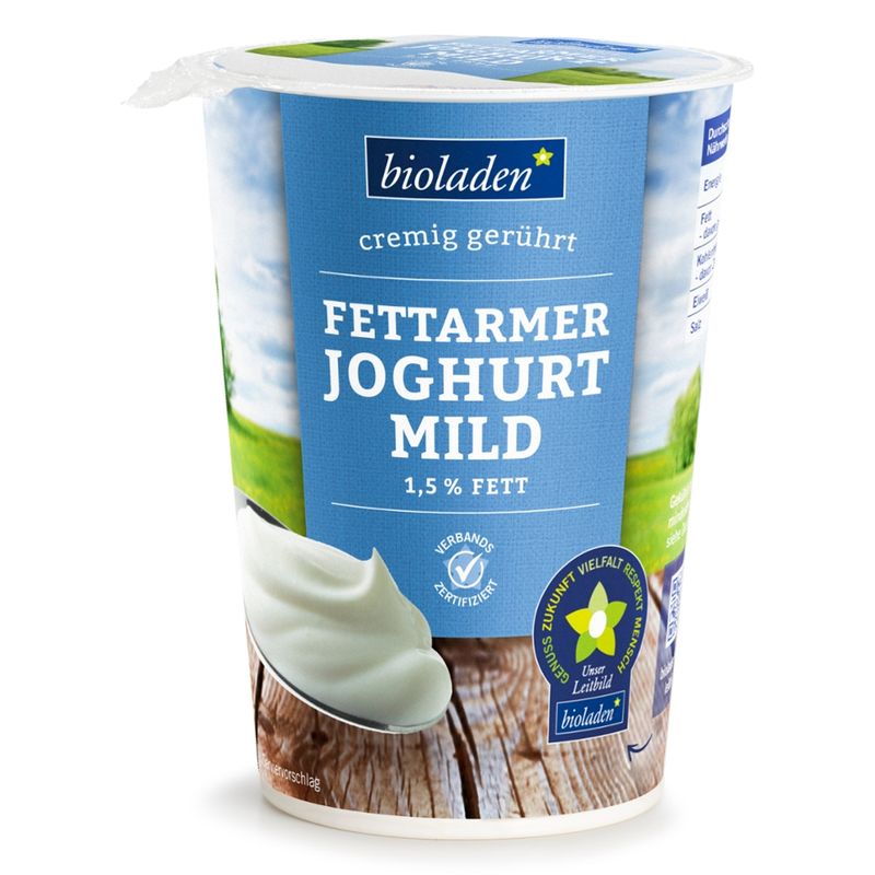 bioladen Fettarmer Joghurt mild im Becher, 1,5 % Fett - Produktbild