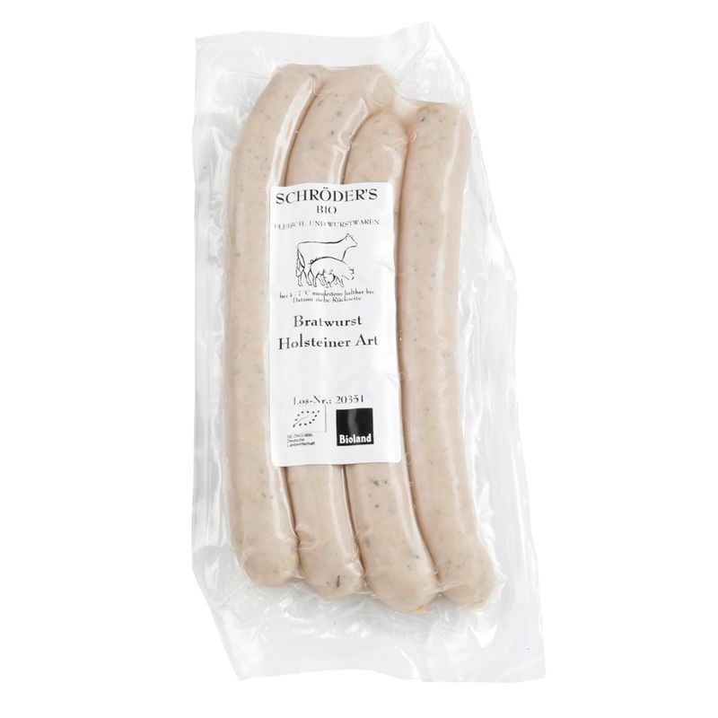 Schröder's Bio Fleisch- und Wurstwaren Holsteiner Bratwurst 4 x 70 g - Produktbild