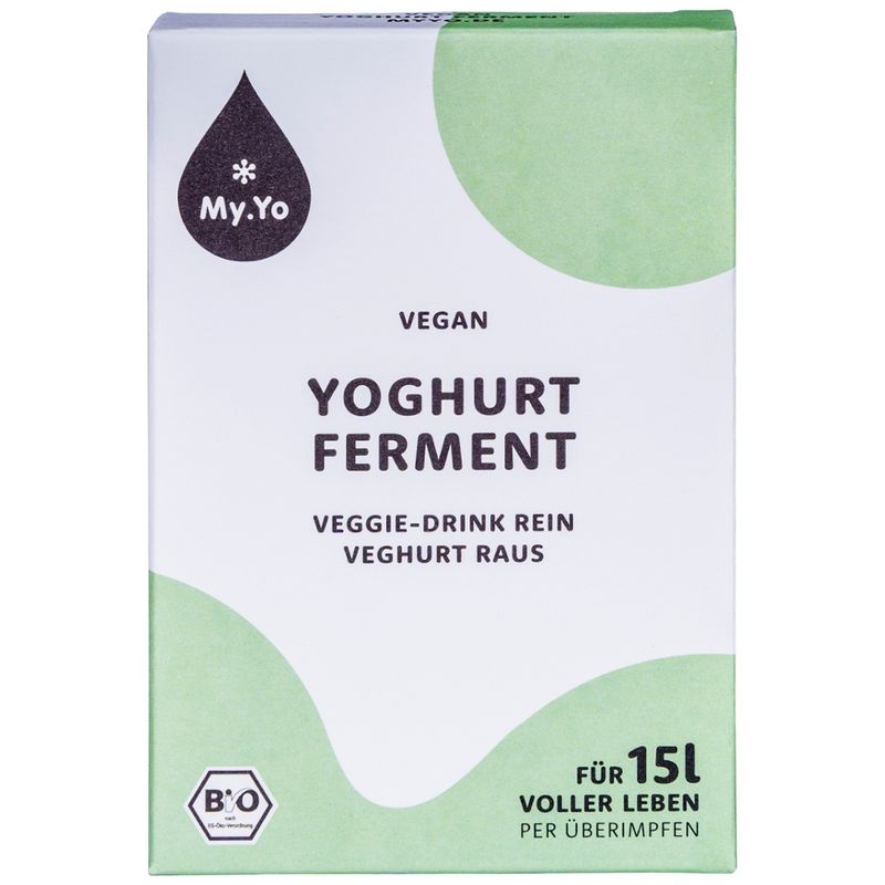 My.Yo Bio Yoghurt Ferment Vegan, zur Herstellung von je 1L Joghurt, Inhalt: 3 Beutel à 5g - Produktbild