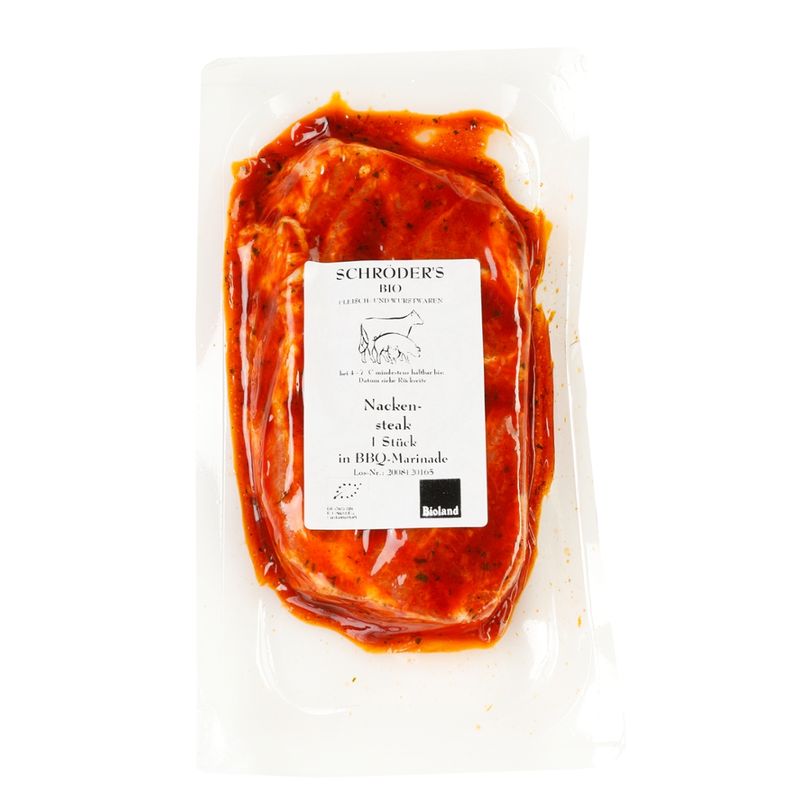 Schröder's Bio Fleisch- und Wurstwaren Nackensteak Barbecue 180 g - Produktbild