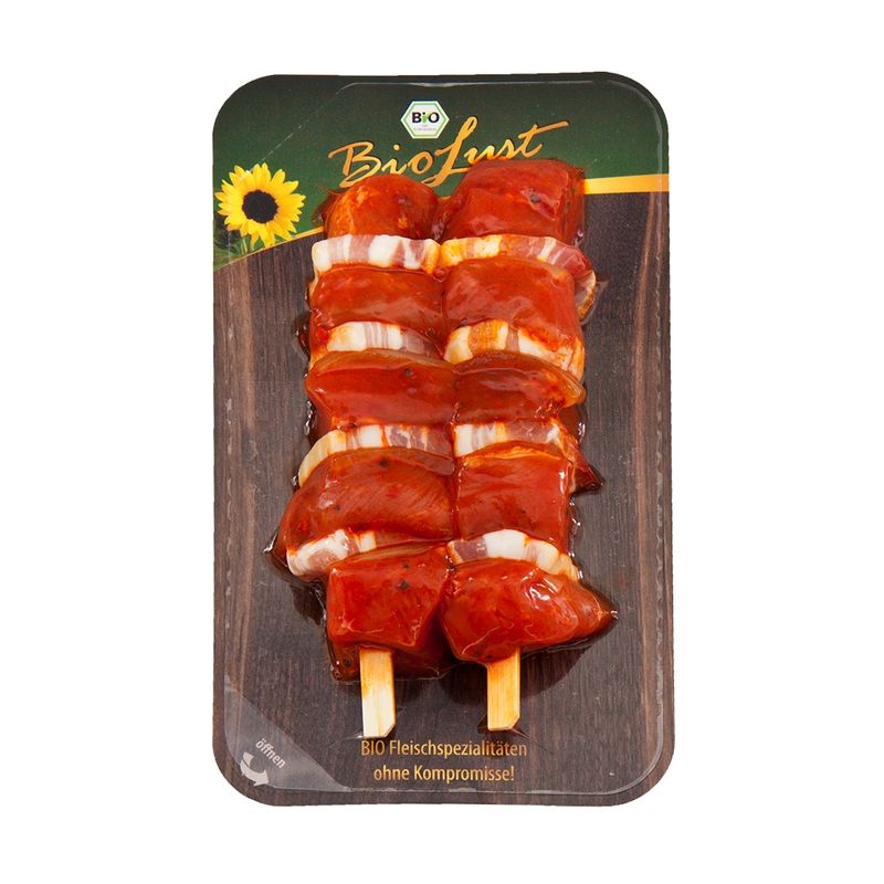 Biolust Bio Fleischspieße mit Zwiebel und Bauchspeck, mariniert - Produktbild