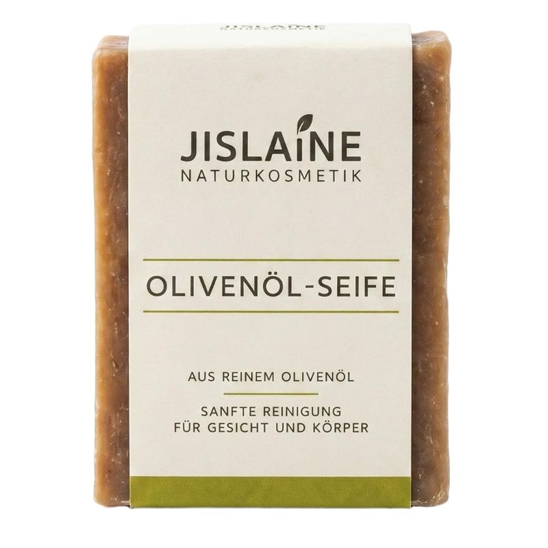 Jislaine Naturkosmetik Olivenöl-Seife Block, 200g - Produktbild