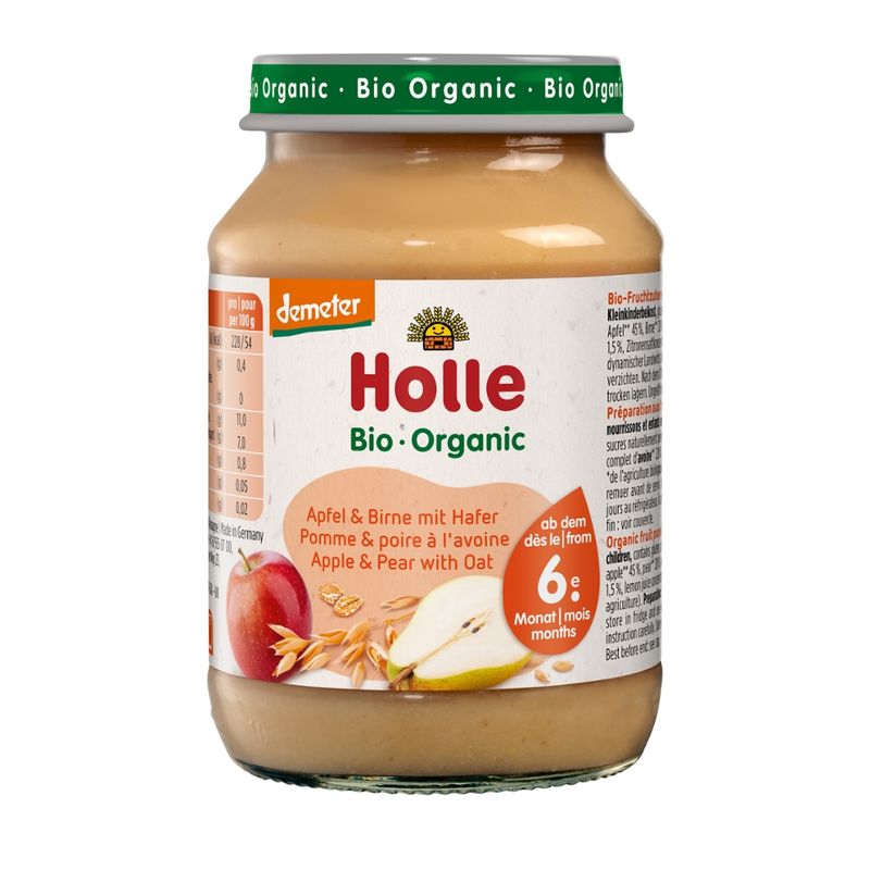 Holle  Apfel & Birne mit Hafer - Produktbild