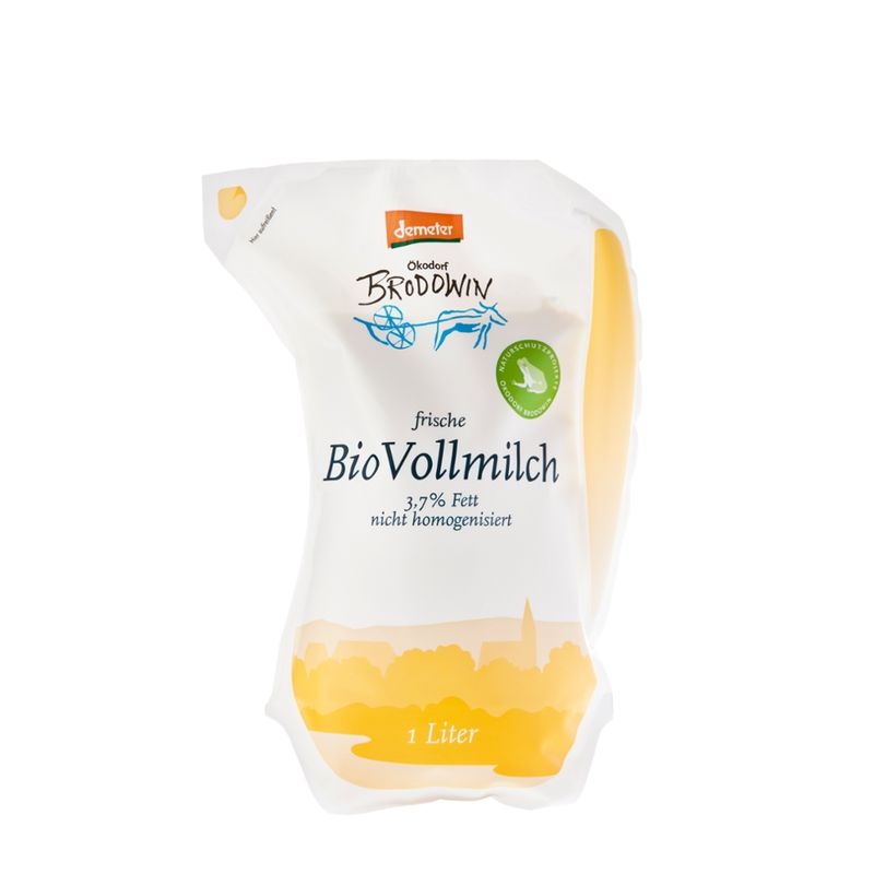 Ökodorf Brodowin Demeter Vollmilch 1,0 Liter (Beutel) - Produktbild