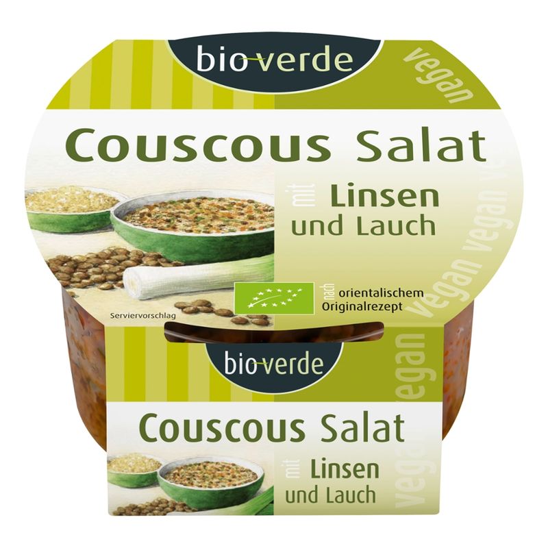 bio-verde Couscous Salat mit Linsen und Lauch 125 g - Produktbild