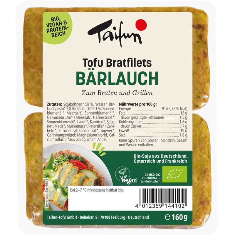 Taifun Tofu Bratfilets Bärlauch - Produktbild