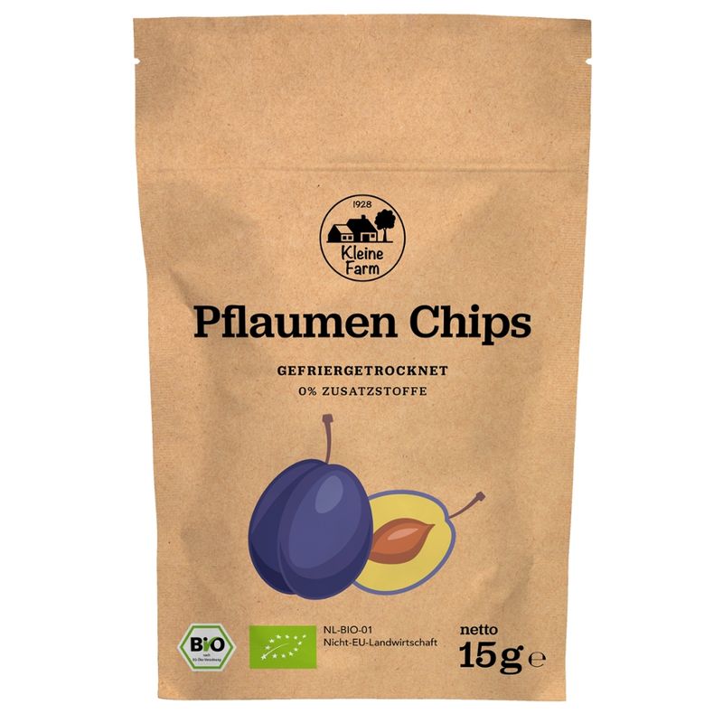Kleine Farm Bio Kleine Farm Pflaumen scheiben Gefriergetrocknet 15 g - Produktbild