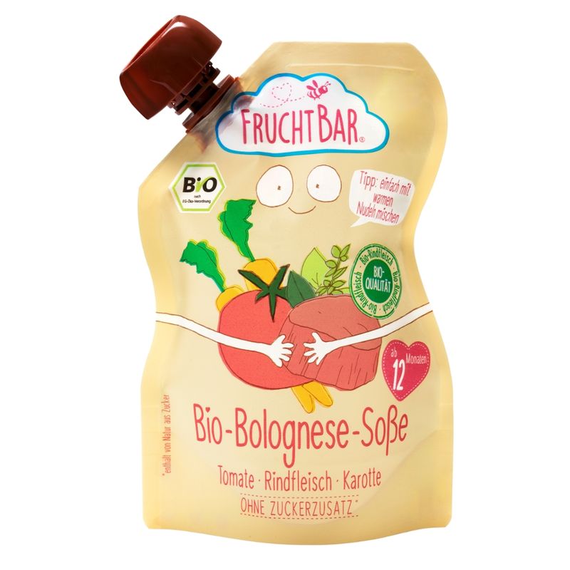 FruchtBar  FruchtBar - Bio-Bolognese-Soße Tomate, Rindfleisch, Karotte - Produktbild