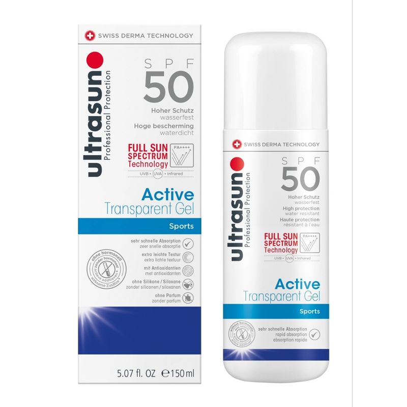 Ultrasun Active Transparent Gel SPF50 150ml - Produktbild