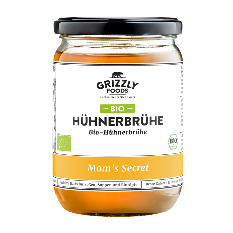 Grizzly Foods Bio-Hühnerbrühe “Mom's Secret” – Alles andere ist nur Fond! - Produktbild