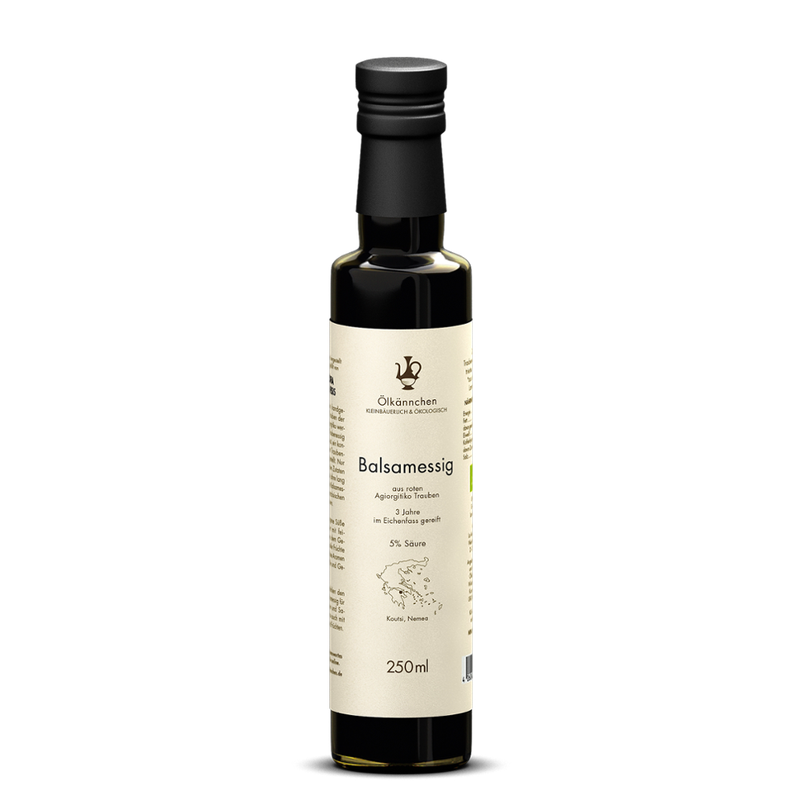 Ölkännchen Ölkännchen Balsamessig aus Agiorgitiko Trauben - 3 Jahre fassgereift, 5% Säure, Peloponnes GR 250ml - Produktbild