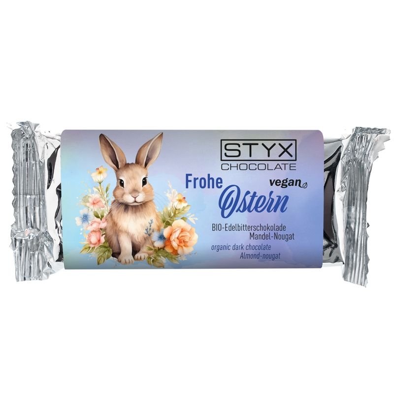 Styx Naturcosmetic Osterschokolade -  BIO-Edelbitterschokolade gefüllt mit Mandel Nougat 70g (Vegan) - Produktbild